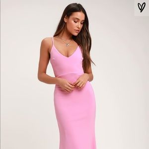 Pink Lulu’s Floor Length Dress